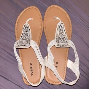 White torrid sandals size 11w